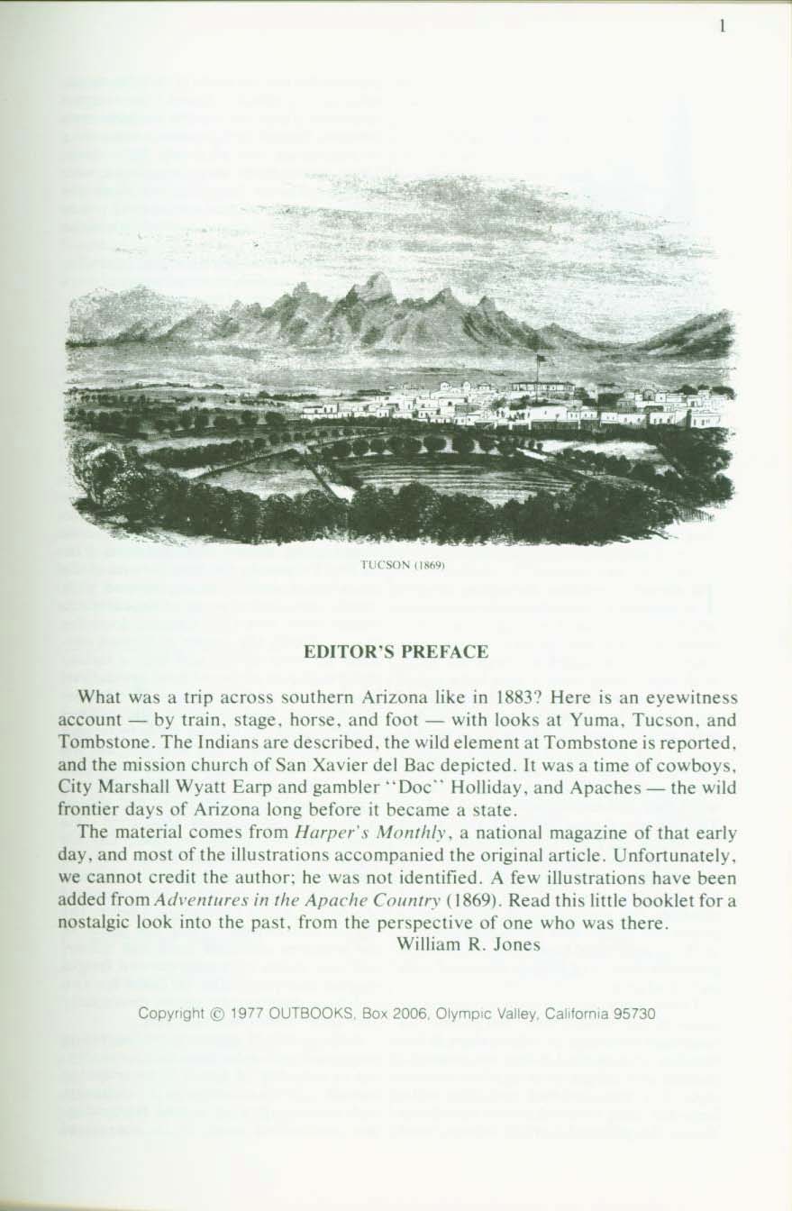 Across Arizona in 1883. vist0011a front cover